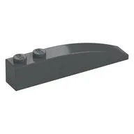 Brick Curved 6 x 1, Dark Bluish Gray