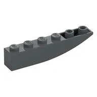 Brick Curved Inverted 6 x 1, Dark Bluish Gray