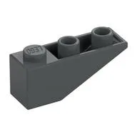 Brick Sloped Inverted 33° 3 x 1 with Internal Stopper and No Front Stud Connection, Dark Bluish Gray