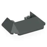 Brick Wedged, Sloped 45° 6 x 4 Double / 33°, 9 Bottom Tubes [Train Roof], Dark Bluish Gray