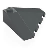 Brick Wedged, Sloped 18° 4 x 4 Corner, Dark Bluish Gray