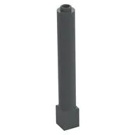 Support Round 1 x 1 x 6 Solid Pillar, Dark Bluish Gray