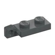 Hinge Plate 1 x 2 Locking with 1 Finger On End, without Groove, Dark Bluish Gray