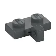Hinge Plate 1 x 2 Locking with 1 Finger on Side, without Groove, Dark Bluish Gray
