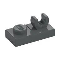 Plate Special 1 x 2, Top Clip [Open O], Dark Bluish Gray