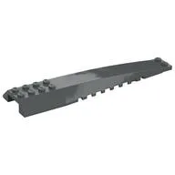 Brick Wedged, Curved 16 x 4 Triple with Inner Ridges, Dark Bluish Gray
