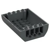 Brick Curved Inverted 8 x 6 x 2 Double, Dark Bluish Gray