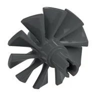 Jet Engine Fan with 10 Blades and Technic Pin, Dark Bluish Gray