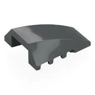 Brick Wedged, Curved 4 x 4 No Top Studs, Dark Bluish Gray
