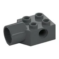 Technic Brick Special 2 x 2 with Pin Hole, Rotation Joint Socket, Dark Bluish Gray