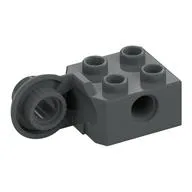 Technic Brick Special 2 x 2 with Pin Hole, Rotation Joint Ball Half [Vertical Side], Dark Bluish Gray