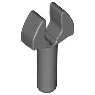 Bar 1L with Clip [Cut Edges and One Side Hole] [Gap in Clip], Dark Bluish Gray