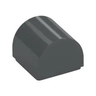 Brick Curved 1 x 1 x 2/3 Double Curved Top, No Studs, Dark Bluish Gray