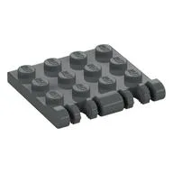 Hinge Plate 3 x 4 Locking Dual 2 Finger, 7 teeth, Dark Bluish Gray