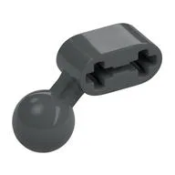 Technic Beam 1 x 2 with Ball Joint Angled, Dark Bluish Gray