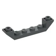 Brick Sloped Inverted 45° 6 x 1 Double with 1 x 4 Recessed, Dark Bluish Gray
