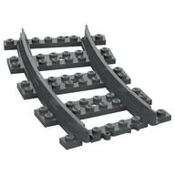 Vehicle Track, Train, Plastic (RC Trains) Curved, Dark Bluish Gray