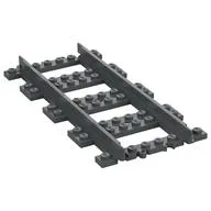Vehicle Track, Train, Plastic (RC Trains) Straight, Dark Bluish Gray