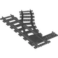 Vehicle Track, Train, Plastic (RC Trains) Switch Point Right, Dark Bluish Gray
