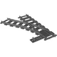 Vehicle Track, Train, Plastic (RC Trains) Switch Point Left, Dark Bluish Gray