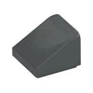 Brick Sloped 30° 1 x 1 x 2/3 (Cheese Slope), Dark Bluish Gray