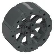 Wheel Wagon Viking with 12 Holes [7 Studs Diameter], Dark Bluish Gray