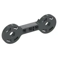 Technic Rotation Joint Disk Double with Pin Hole and 3L Beam Thick, Dark Bluish Gray