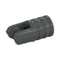Hinge Cylinder 1 x 2 Locking with 2 Click Fingers and Axle Hole, 7 Teeth, Dark Bluish Gray