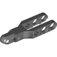 Technic Steering Arm 5.5 x 2 with Towball Socket Rounded, Chamfered, Dark Bluish Gray