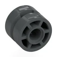 Wheel 14mm D. x 9.9mm with Centre Groove, Fake Bolts Large and 6 Spokes, Dark Bluish Gray