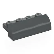 Brick Curved 2 x 4 x 1, Dark Bluish Gray