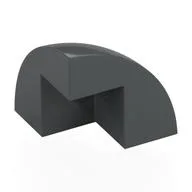 Brick Round Corner, Curved 2 x 2 x 1 2/3 Quarter Dome with 1 Cutout, Dark Bluish Gray