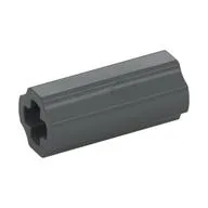 Technic Axle Connector Smooth [with x Hole + Orientation], Dark Bluish Gray