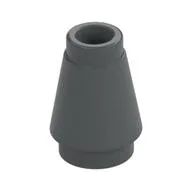 Cone 1 x 1 [Top Groove], Dark Bluish Gray