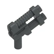 Weapon Gun / Pistol Two Barrel, 8 Ribs, Dark Bluish Gray