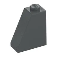Brick Sloped 65° 2 x 1 x 2, Dark Bluish Gray