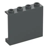 Panel 1 x 4 x 3 [Side Supports / Hollow Studs], Dark Bluish Gray