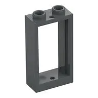 Window 1 x 2 x 3 Flat Front, Dark Bluish Gray