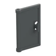 Door 1 x 2 x 3 with Vertical Handle, Round Handle Holes on Back, Dark Bluish Gray