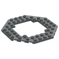 Plate Special 10 x 10 Octagonal Opening, Dark Bluish Gray
