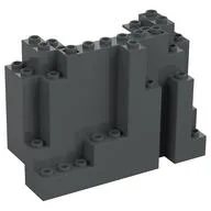 Rock Panel Rectangular 4 x 10 x 6, Dark Bluish Gray