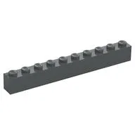 Brick 1 x 10, Dark Bluish Gray