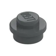 Plate Round 1 x 1 with Solid Stud, Dark Bluish Gray