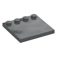Plate Special 4 x 4, Studs on One Edge Plain], Dark Bluish Gray