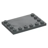 Plate Special 4 x 6, Studs on 3 Edges, Dark Bluish Gray