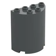 Cylinder Half 2 x 4 x 4, Dark Bluish Gray