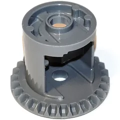 Technic Gear Differential with Inner Tabs and Closed Center, 28 Bevel Teeth [Sharp Edge], Dark Bluish Gray