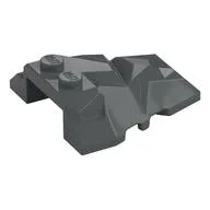 Brick Wedged, Sloped 4 x 4 Fractured Polygon Top, Dark Bluish Gray