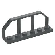 Plate Special 1 x 6 with Train Wagon End Fence, Dark Bluish Gray
