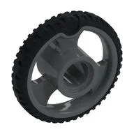 Wheel 21 x 4 with Spokes with Black Tire Pattern, Dark Bluish Gray